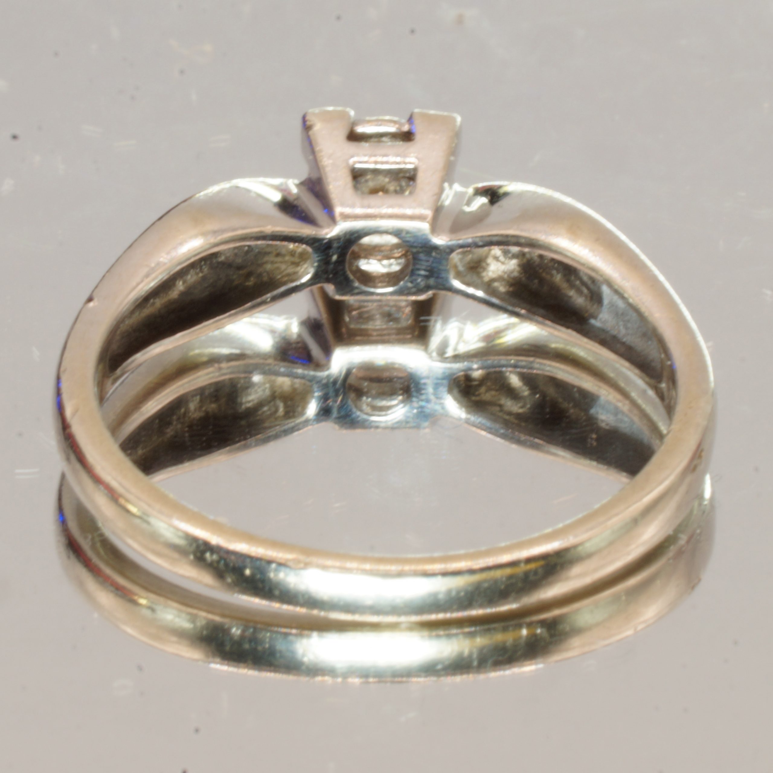 9ct White Gold & Diamond Solitaire Ring UK Size L1/2 Pre Owned - Image 5