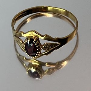 9ct Yellow Real Gold Dress Ring Hallmark UK Size Q Pre Owned