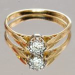 18ct Gold Diamond Solitaire Hallmark Ring UK Size O Pre Owned