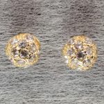 9ct Yellow Gold Stud Earrings Hallmark Pierced Ears Pre Owned