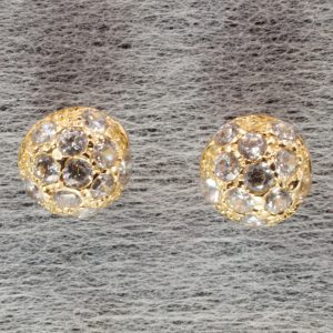 9ct Yellow Gold Stud Earrings Hallmark Pierced Ears Pre Owned