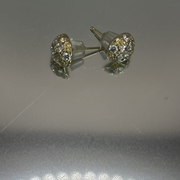 9ct Real Gold Stud Earrings For Pierced Ears Pre Owned