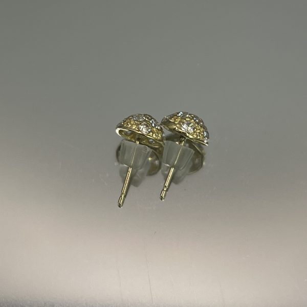 9ct Real Gold Stud Earrings For Pierced Ears Pre Owned - Image 4