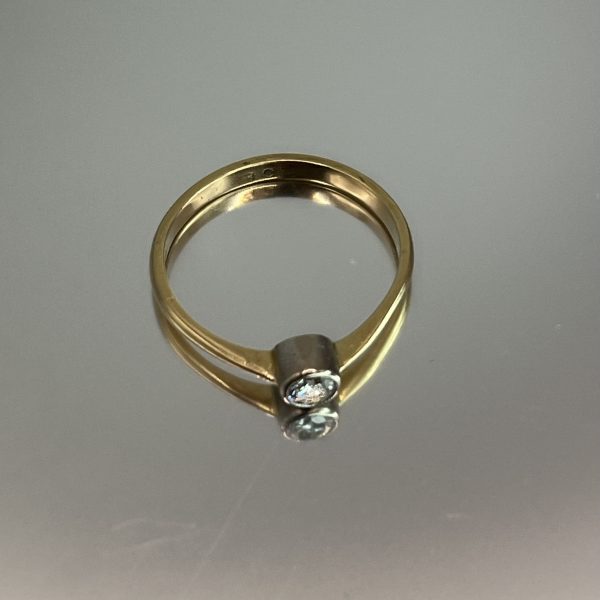 18ct Gold Old European Cut Diamond Solitaire Ring UK Size M1/2 Pre Owned - Image 3
