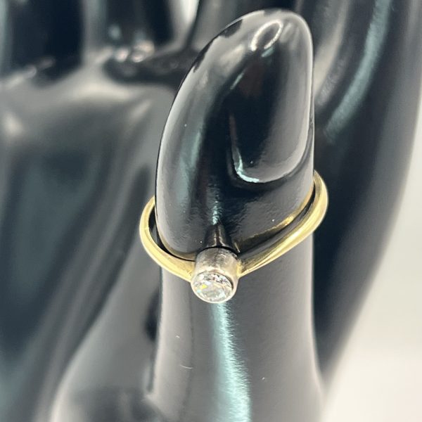 18ct Gold Old European Cut Diamond Solitaire Ring UK Size M1/2 Pre Owned - Image 6