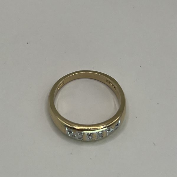 9ct Yellow Gold Diamond MUM Ring UK Size N1/2 Pre Owned - Image 2
