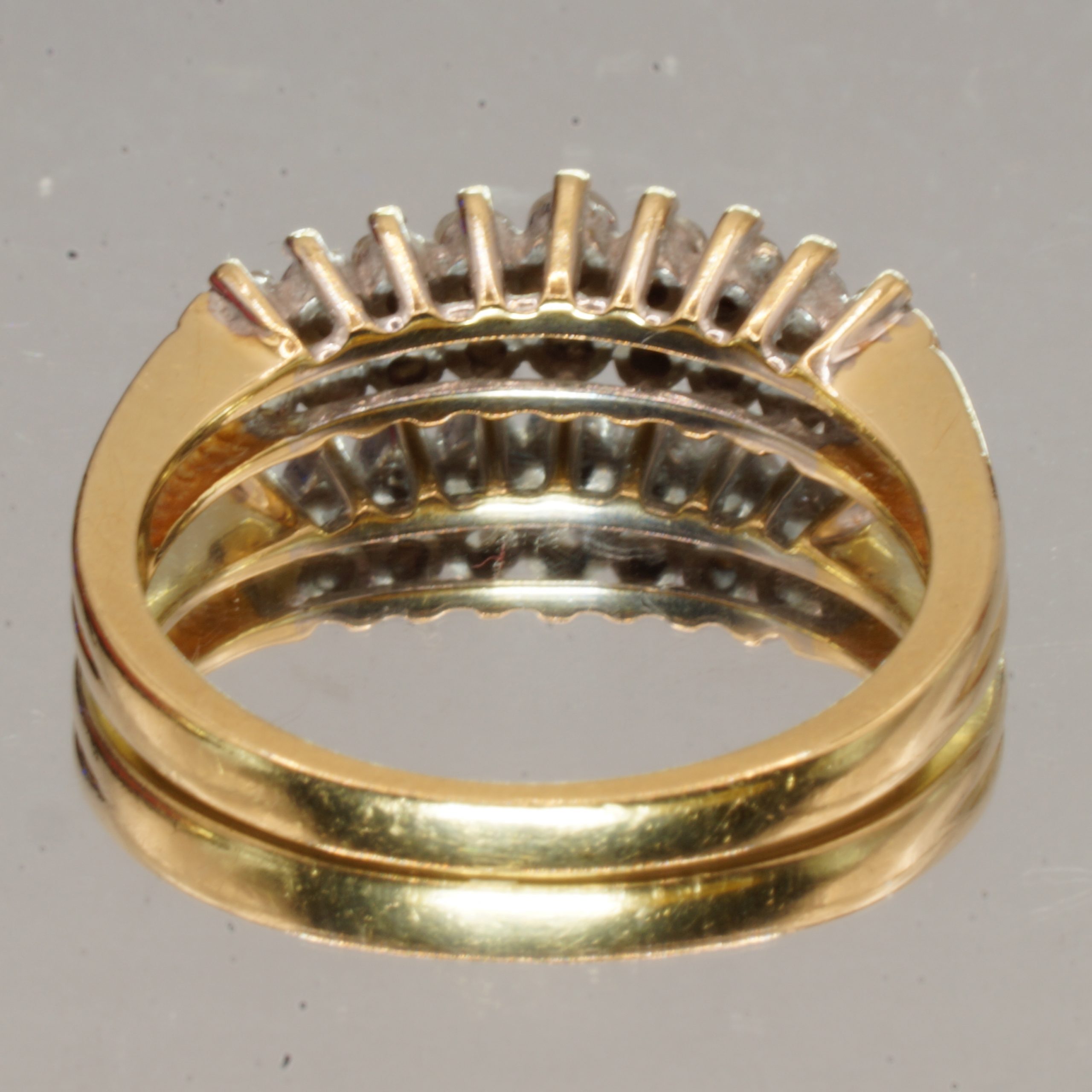 18ct Gold Diamond Half Eternity Ring UK Size L1/2 Pre Owned - Image 4