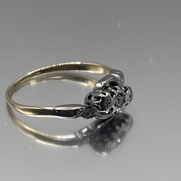 18ct Gold Diamond Trilogy Crossover Ring UK Size M1/2 Pre Owned - Image 4
