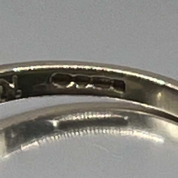 18ct Gold Diamond Crossover Ring Hallmark UK Size P Pre Owned - Image 4