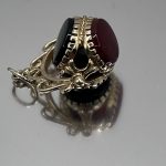 9ct Gold Classic Small Swivel Pendant Three Stone Pre Owned