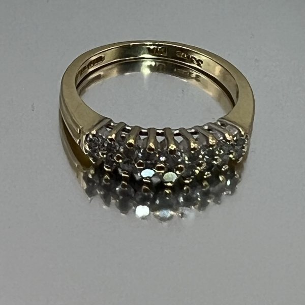 18ct Gold Diamond Half Eternity Ring UK Size L1/2 Pre Owned