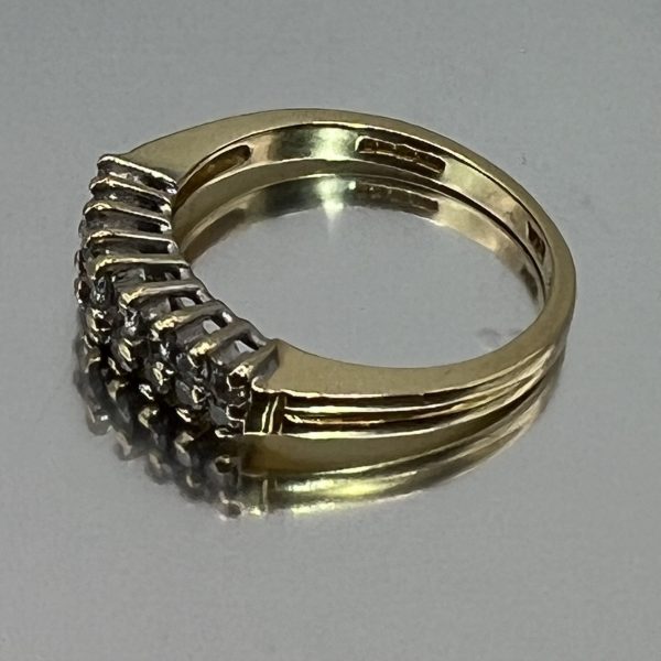 18ct Gold Diamond Half Eternity Ring UK Size L1/2 Pre Owned - Image 2