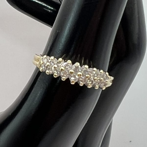 18ct Gold Diamond Half Eternity Ring UK Size L1/2 Pre Owned - Image 5