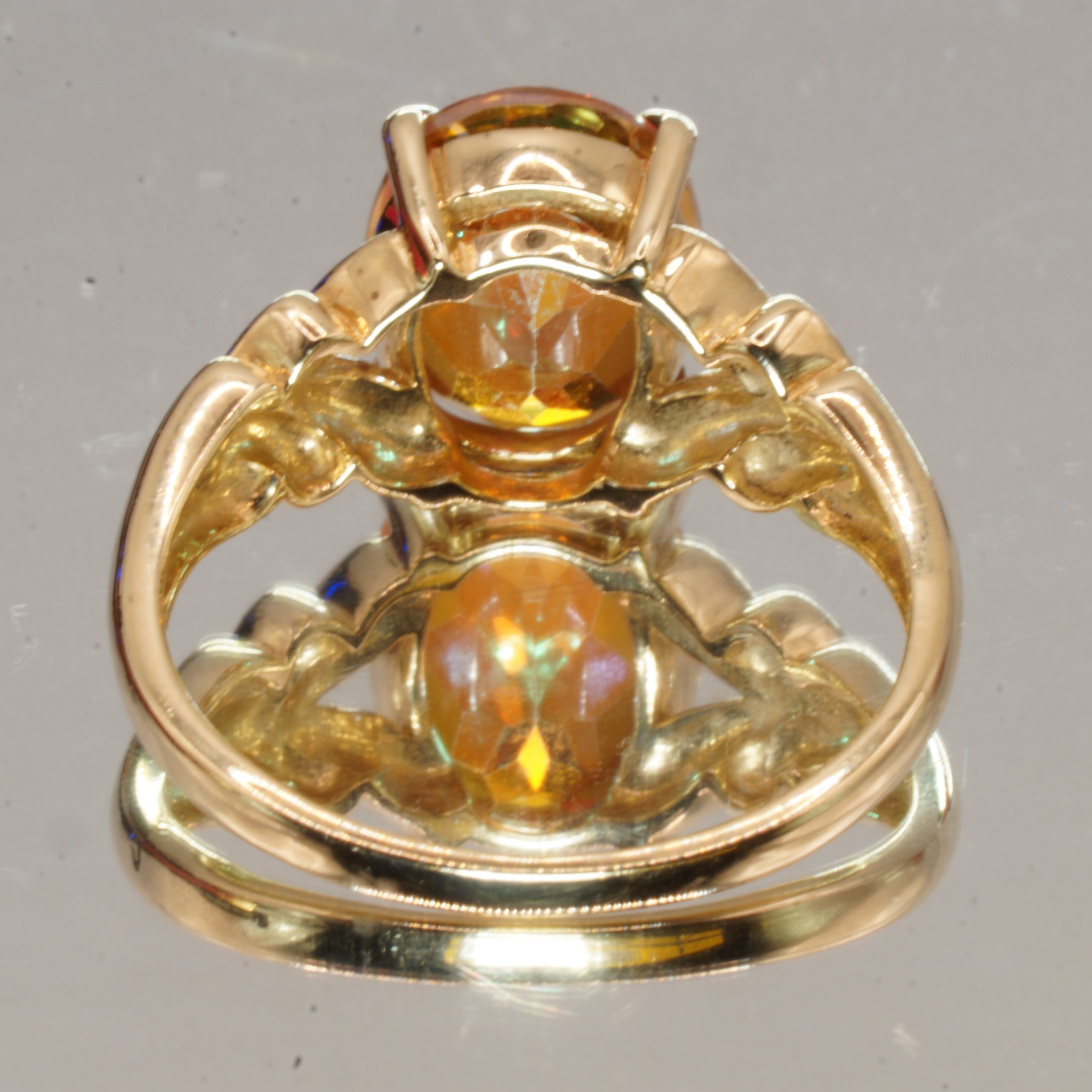 9ct Gold Mystic Topaz Solitaire Ring UK Size M1/2 Pre Owned - Image 4