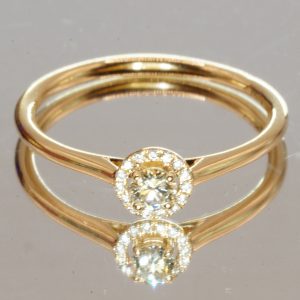 18ct Gold Old European Cut Diamond Ring UK Size N1/2 Pre Owned