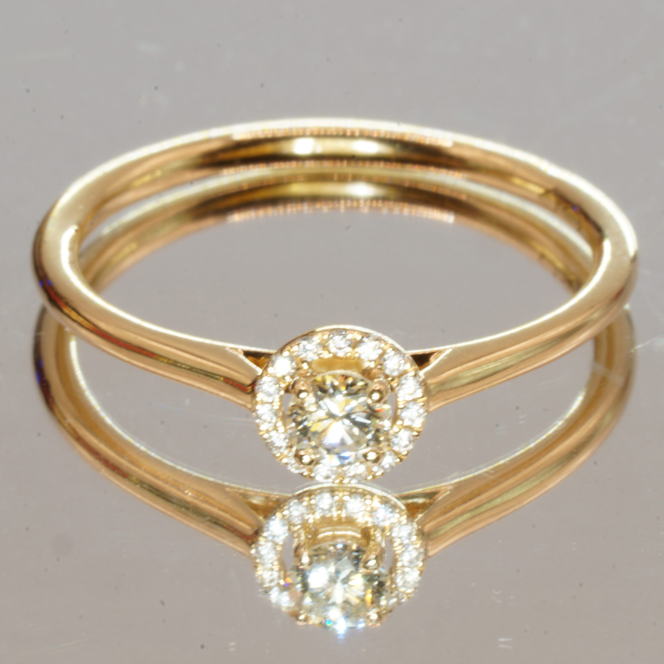 18ct Gold Old European Cut Diamond Ring UK Size N1/2 Pre Owned