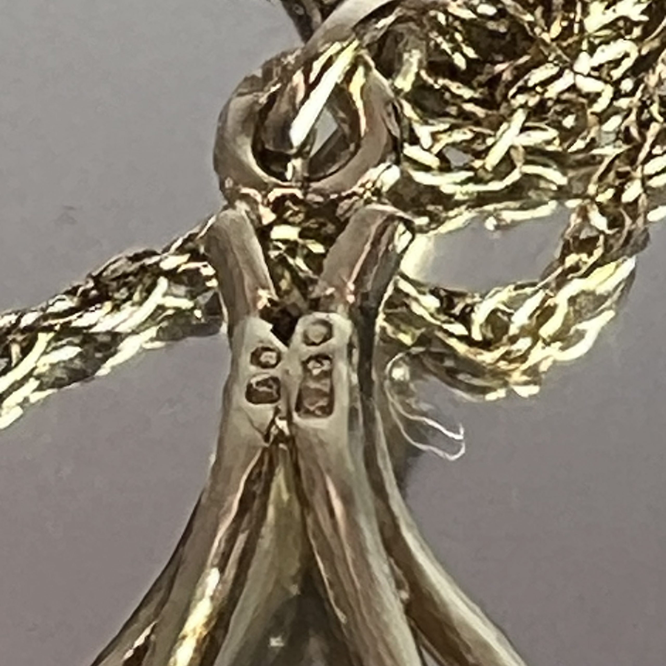 9ct Gold 18 Inch Light Chain Necklace Pendant Hallmark Pre Owned - Image 3