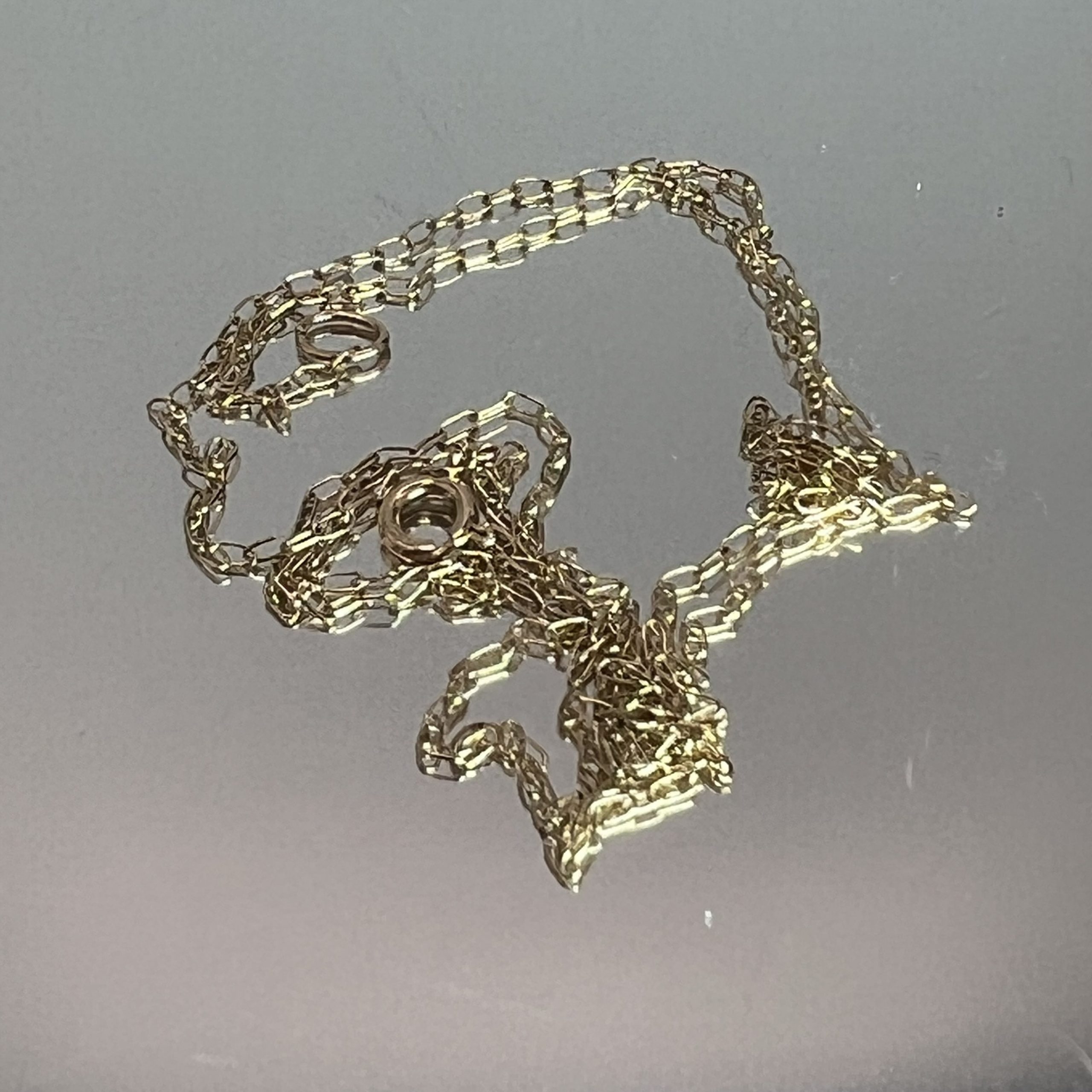 9ct Gold 18 Inch Light Chain 10ct Gold Pendant Hallmark PreOwned