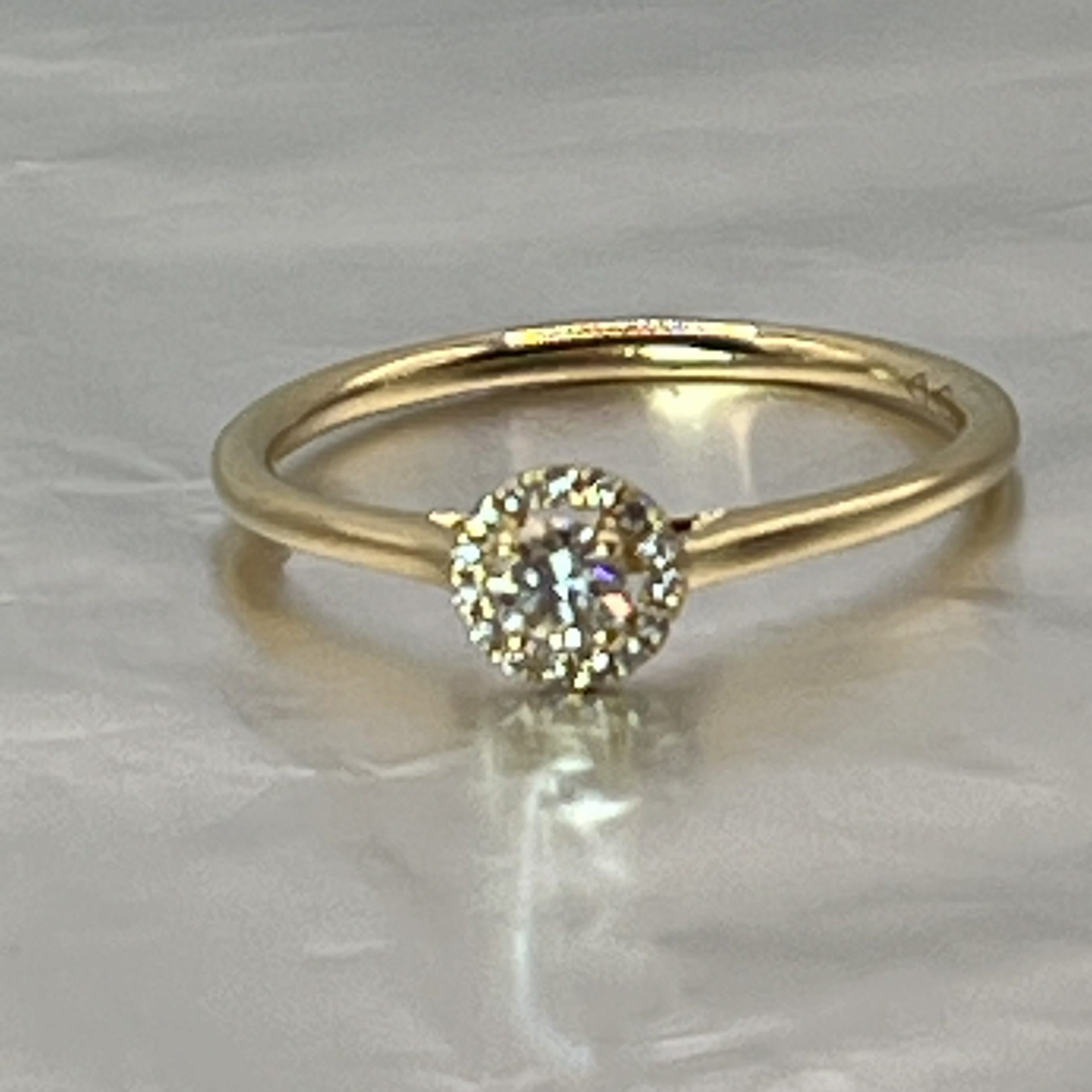 18ct Gold Old European Cut Diamond Ring UK Size N1/2 Pre Owned