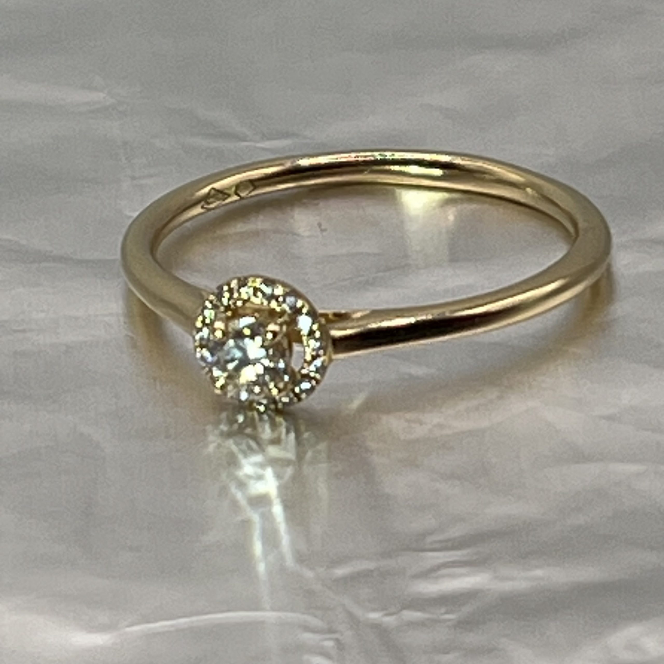 18ct Gold Old European Cut Diamond Ring UK Size N1/2 Pre Owned - Image 5