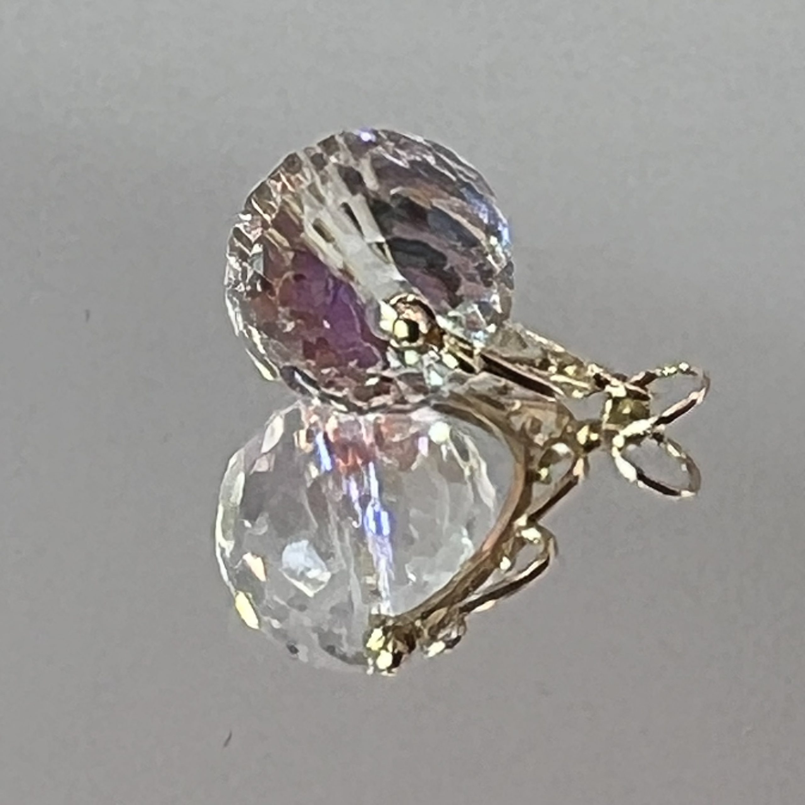 9ct Yellow Gold Small Disco Ball Pendant Charm Pre Owned - Image 2