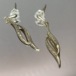 9ct Gold Dangle/Drop Earrings Pushback Pierced Ears Pre Owned