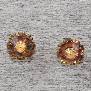 9ct Gold Dainty Stud Earrings Hallmark Pierced Ears Pre Owned