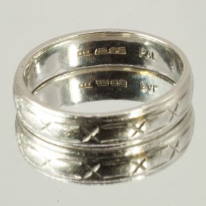 950 Hallmark Palladium Wedding Band Ring UK Size U Pre Owned