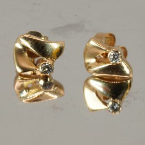 9ct Gold Stud Earrings Pierced Ears Hallmark Pushback PreOwned