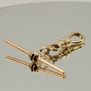 9ct Gold T-Bar Pendant Vintage Swivel Clasp Hallmark Pre Owned