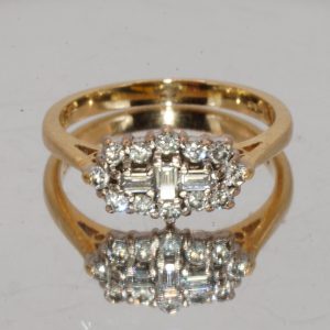 18ct Gold 0.52 Carat Diamond Ring UK Size M1/2 Pre Owned