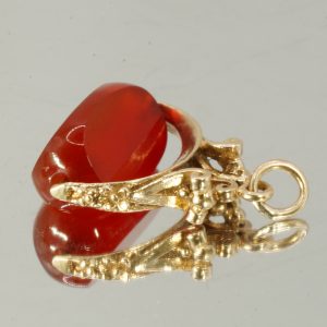 9ct Yellow Gold Dainty Swivel Charm Pendant Hallmark Pre Owned