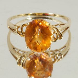 14ct Gold Mystic Topaz Cocktail Statement Ring UK Size T Pre Owned