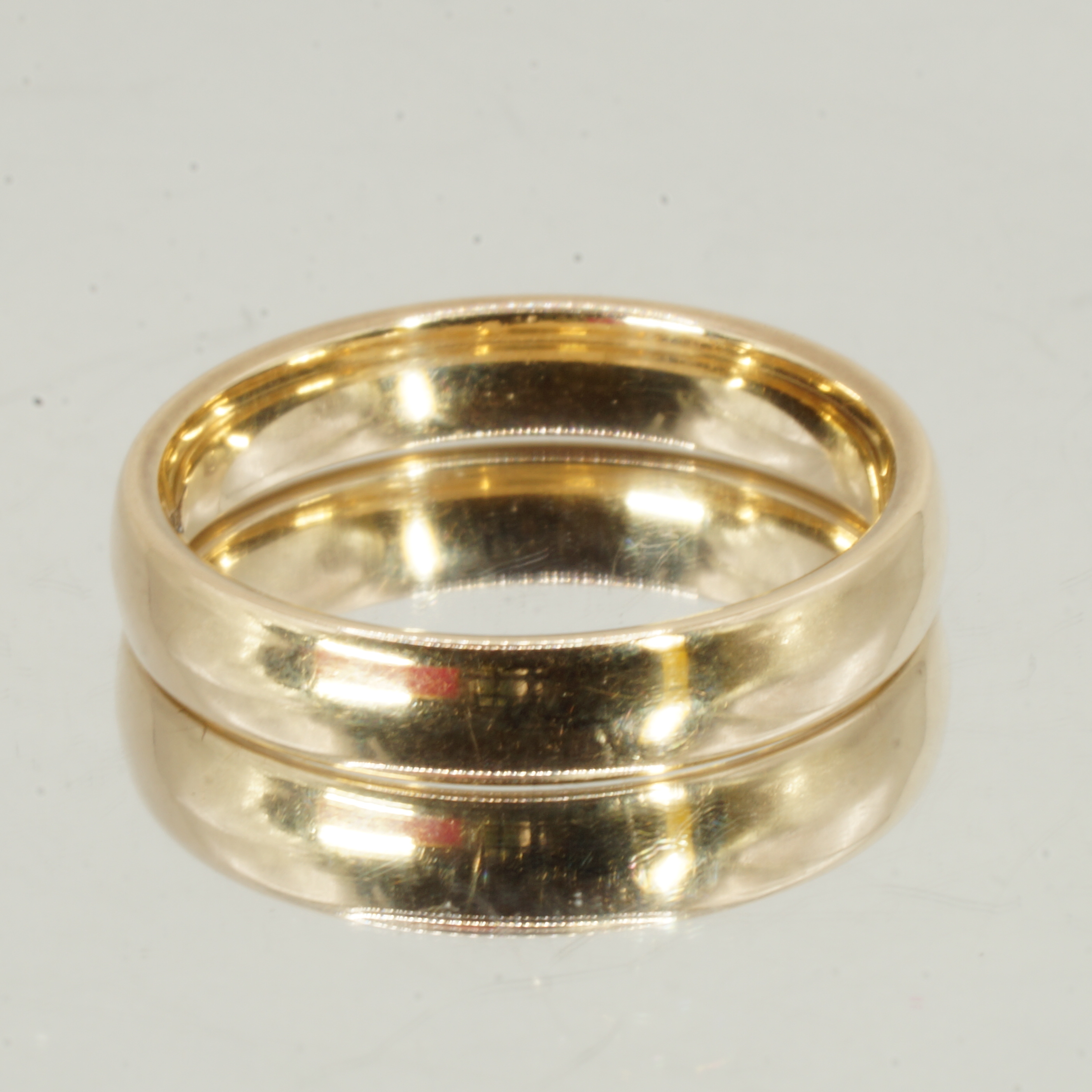 9ct Gold Wedding Ring Band Hallmark UK Size N Pre Owned