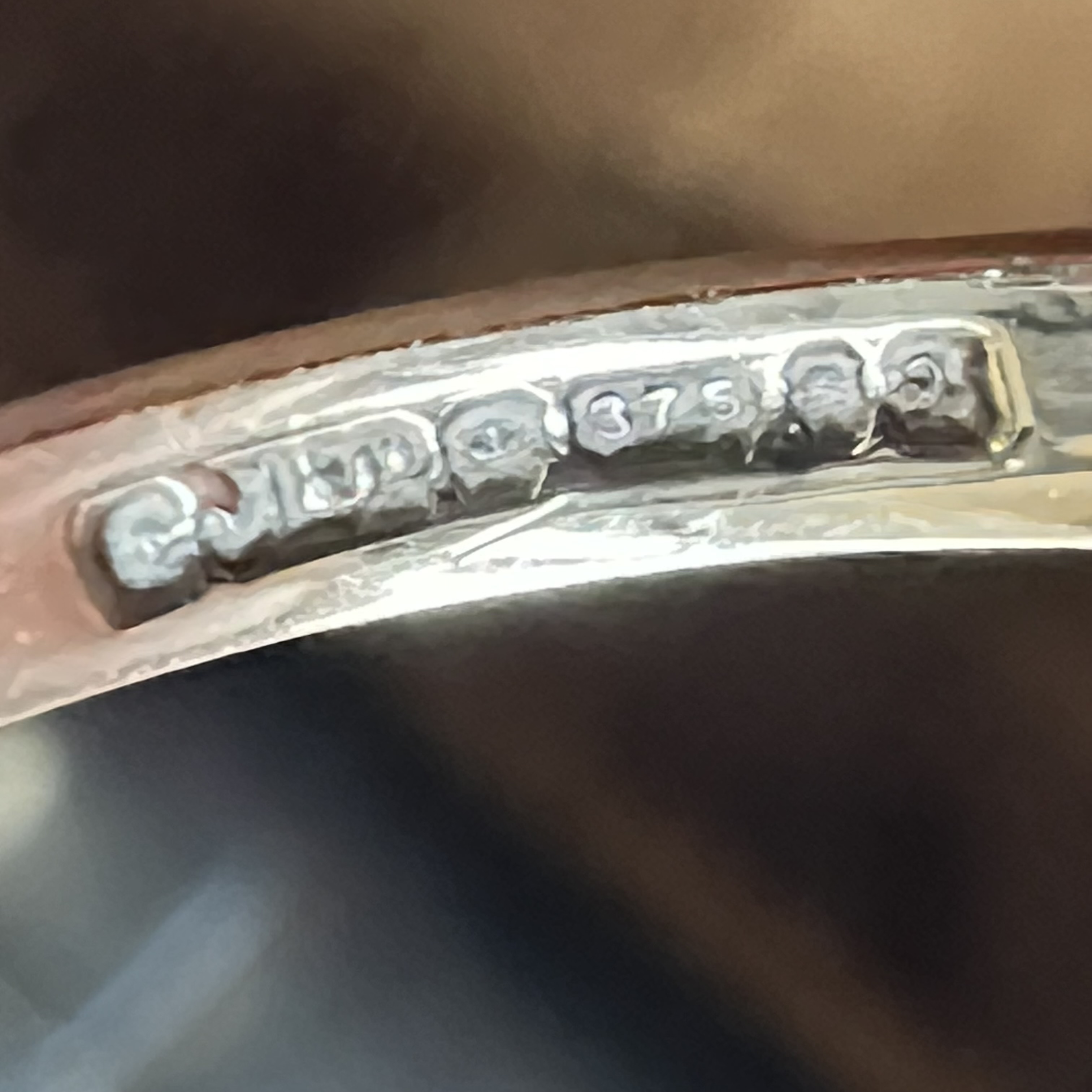 9ct Gold Diamond Eternity Ring Hallmark UK Size L1/2 Pre Owned - Image 5