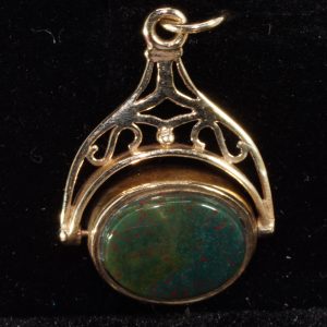 9ct Gold Dainty Spinning Fob Swivel Pendant Hallmark Pre Owned