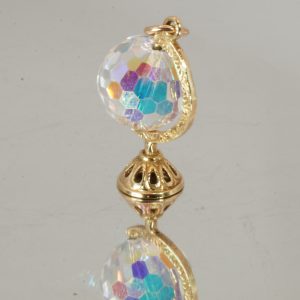 9ct Gold Spinning Globe Pendant Charm Hallmark Pre Owned